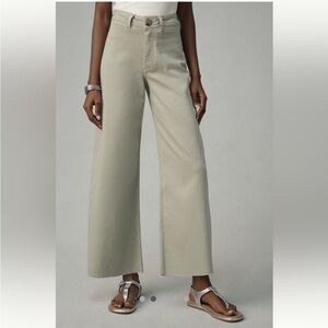 Maeve Wide Leg Pants in Light Gray